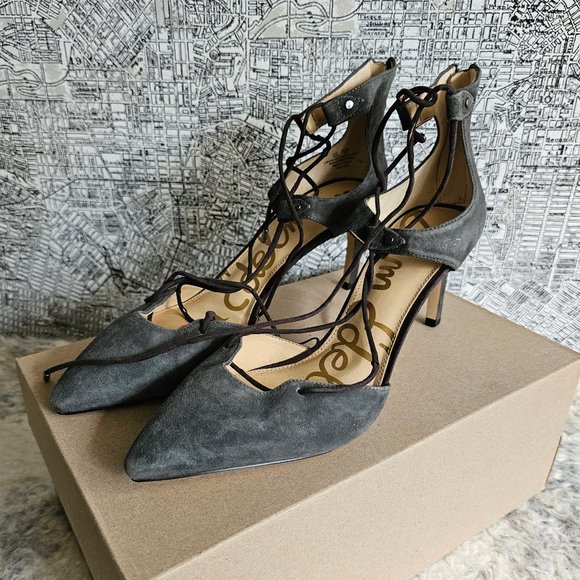 Sam Edelman- Taylor Gray  lace up heels (size 10) - Picture 1 of 5